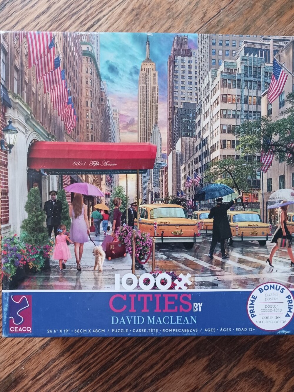 1000 Pcs CITIES Puzzle By David Maclean 43370 w/ Poster Random Shapes New Sealed